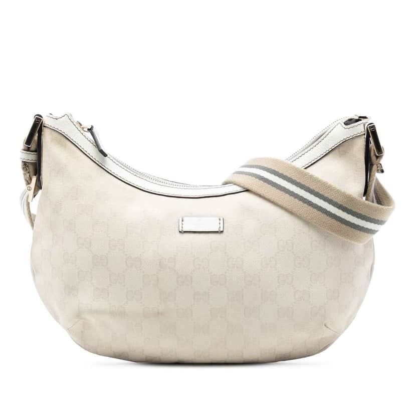 Gucci GG Canvas Web Crossbody Beige Canvas Good condition - Front View