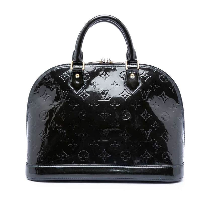 Louis Vuitton Monogram Vernis Alma PM Blue Leather Good condition - Front View