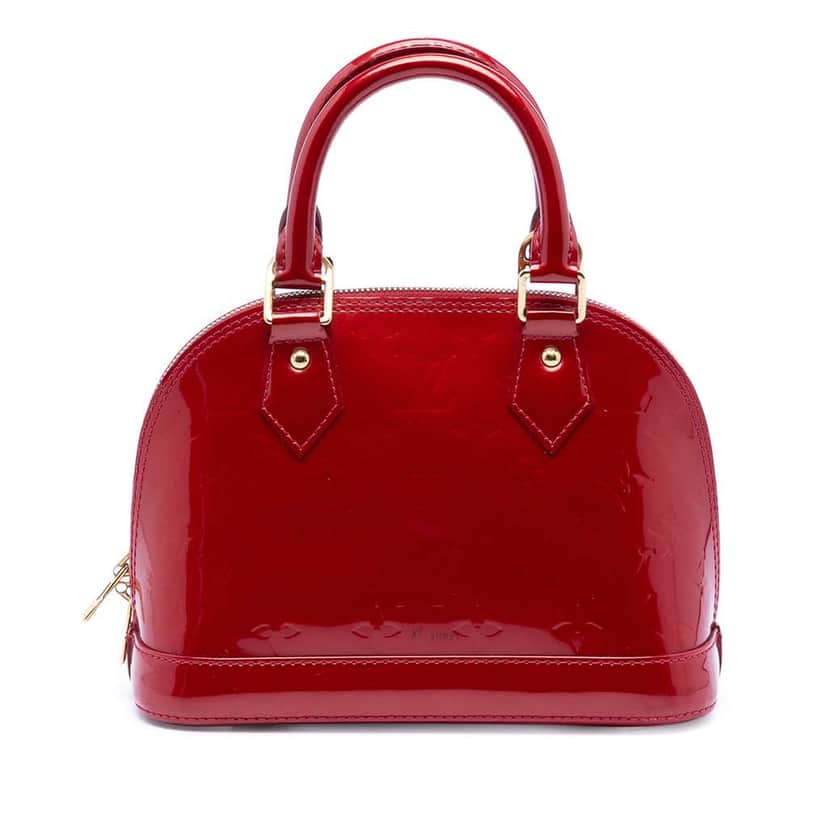 Louis Vuitton Monogram Vernis Alma BB Red Leather Good condition - Front View