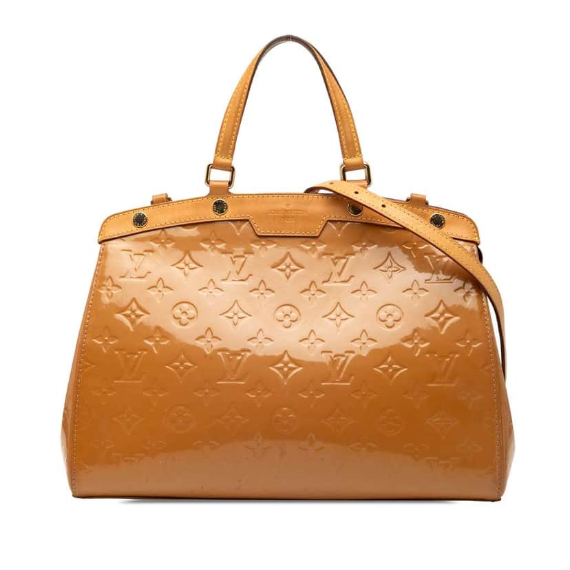 Louis Vuitton Monogram Vernis Brea MM Brown Leather Good condition - Front View