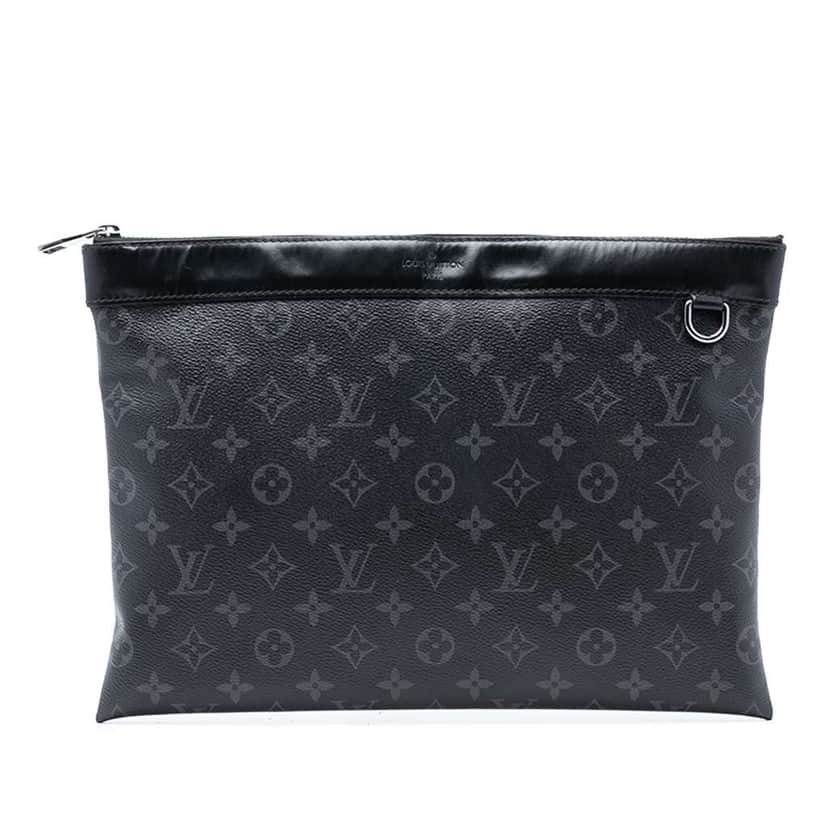 Louis Vuitton Monogram Eclipse Discovery Pochette GM Black Good condition - Front View