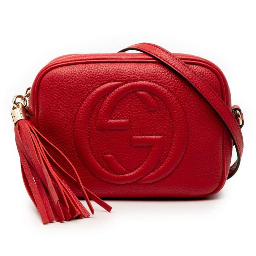 Gucci Leather Soho Disco Crossbody Red Leather Good condition - Front View