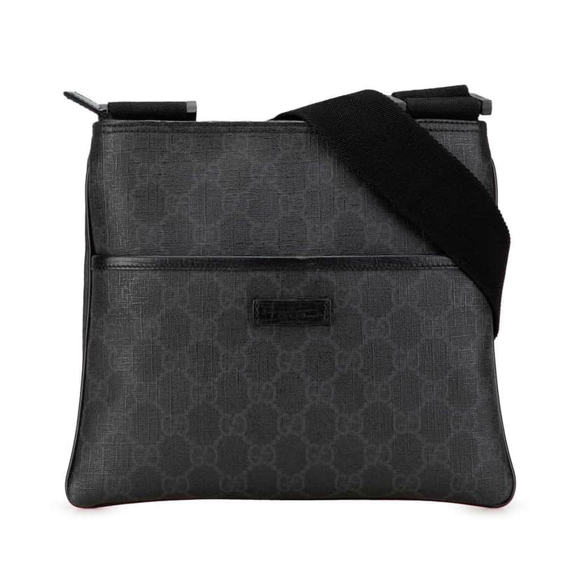 Gucci GG Supreme Crossbody Black Canvas Good condition - Front View