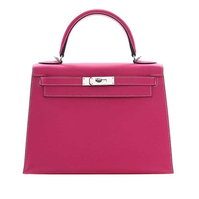 Hermès Epsom Candy Kelly II Sellier 28 Pink Leather Good condition - Front View