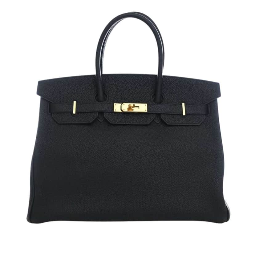 Hermès Togo Birkin Retourne 35 Black Leather Good condition - Front View