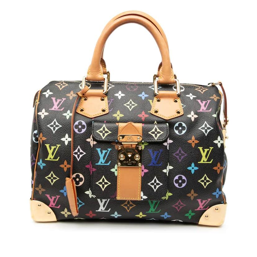 Louis Vuitton Monogram Multicolore Speedy 30 Black Good condition - Front View
