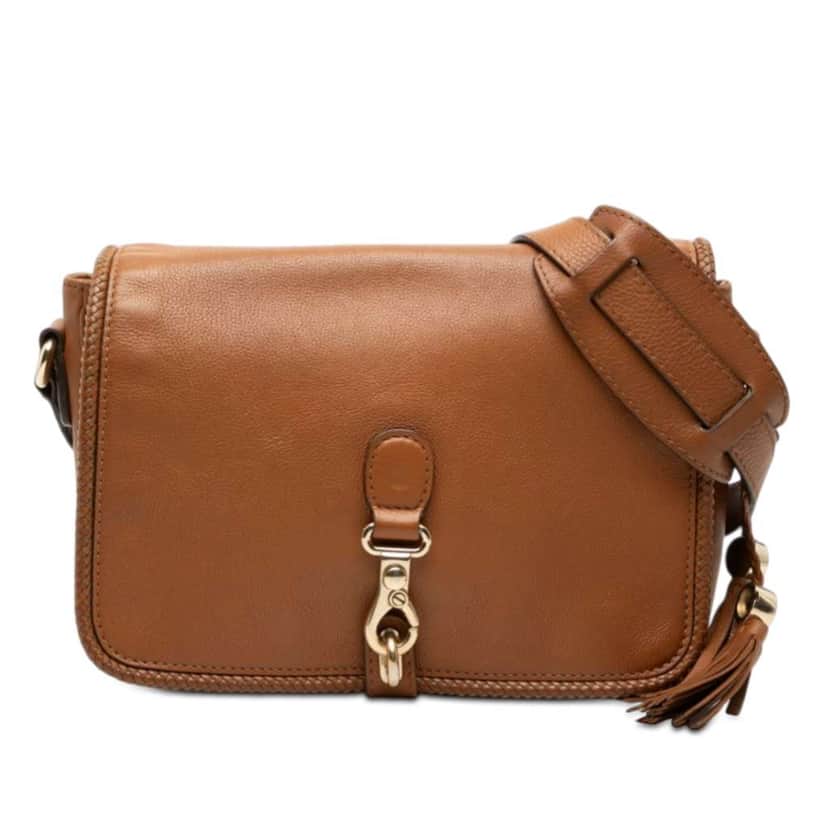 Gucci Leather Marrakech Crossbody Brown Leather Very good condition - Front View