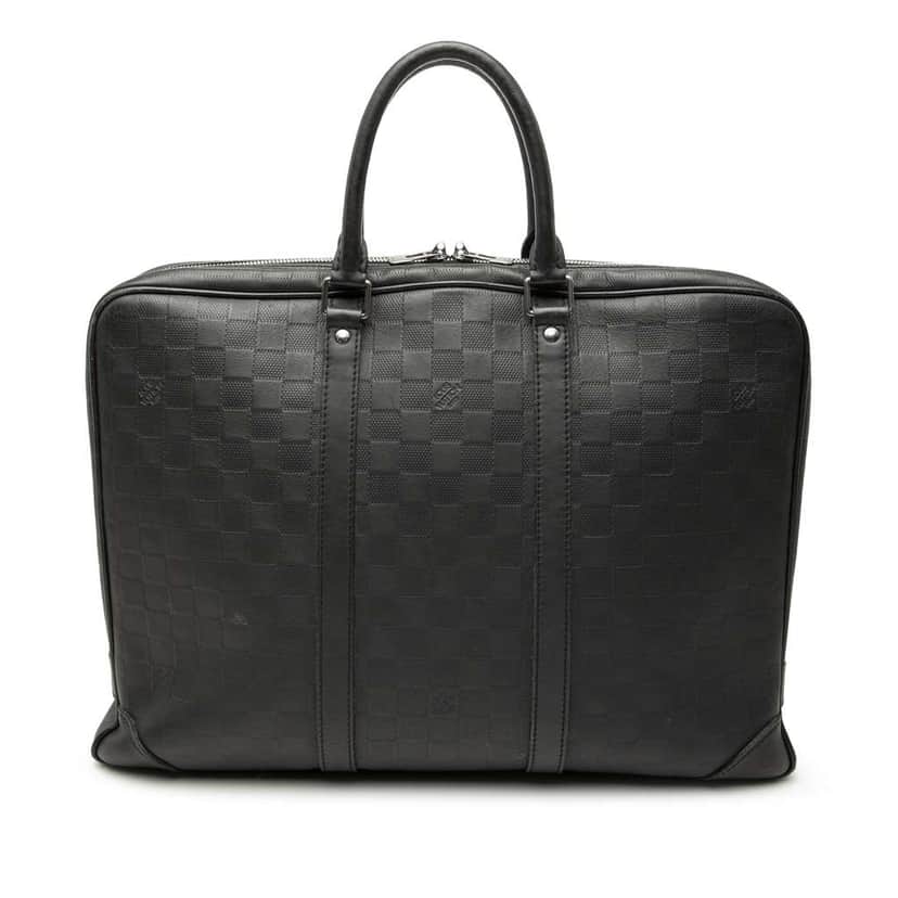 Louis Vuitton Damier Infini Porte-Documents Voyage Black Leather Very good condition - Front View
