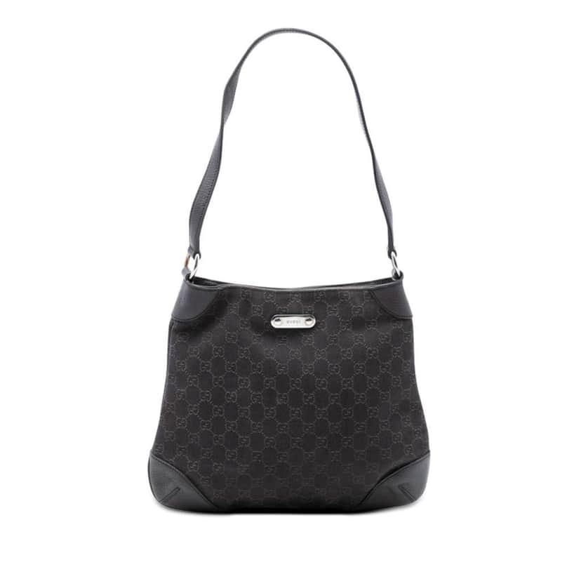 Gucci GG Denim Shoulder Bag Brown Denim Very good condition - Front View