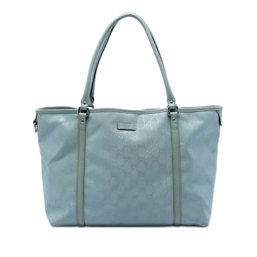 Gucci Medium GG Imprime Joy Tote Blue Canvas Very good condition - Front View