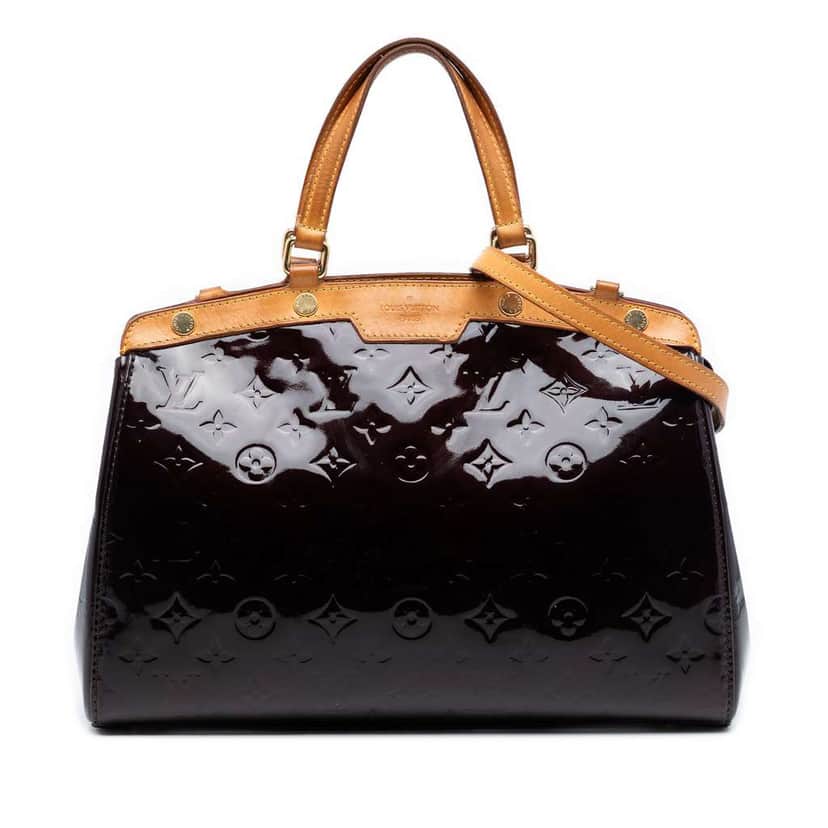Louis Vuitton Monogram Vernis Brea MM Purple Leather Very good condition - Front View