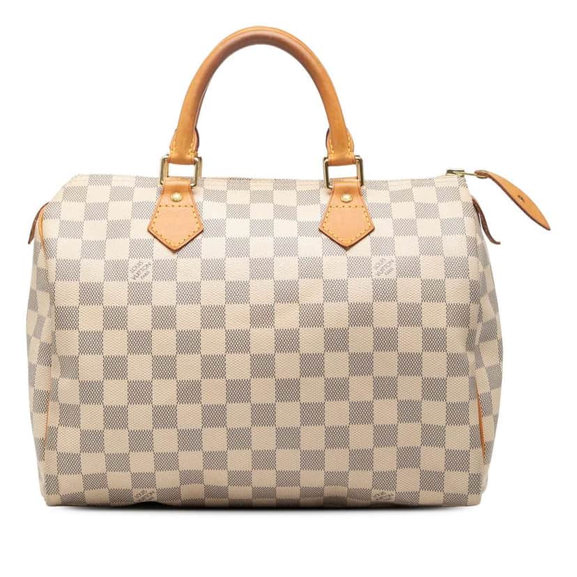 Louis Vuitton Damier Azur Speedy 30 White Very good condition - Front View