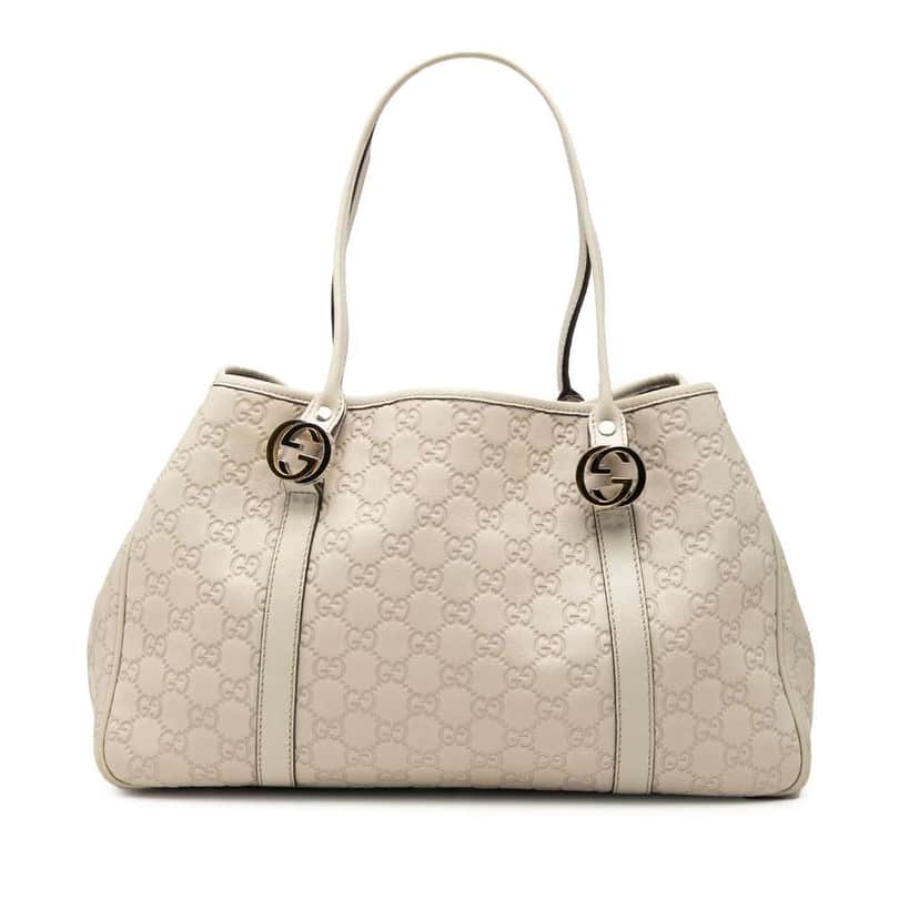 Gucci Guccissima Twins Tote Brown Leather Very good condition - Front View