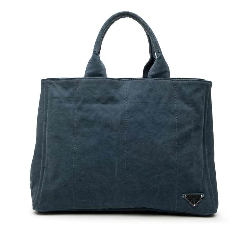 Prada Denim Tote Blue Denim Very good condition - Front View
