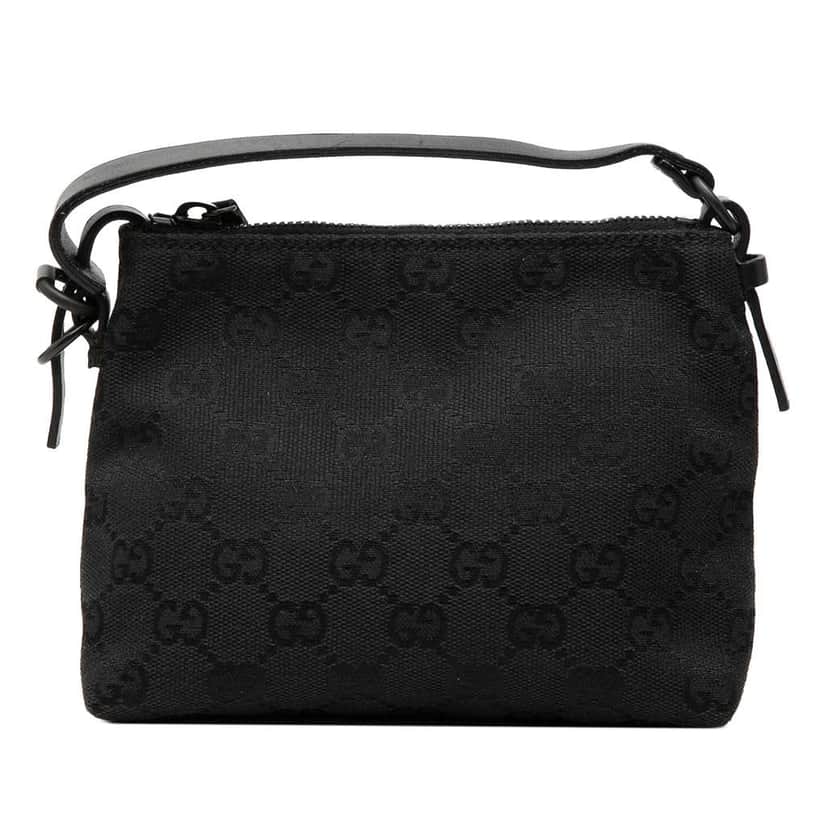 Gucci GG Canvas Handbag Black Canvas Very good condition - Front View