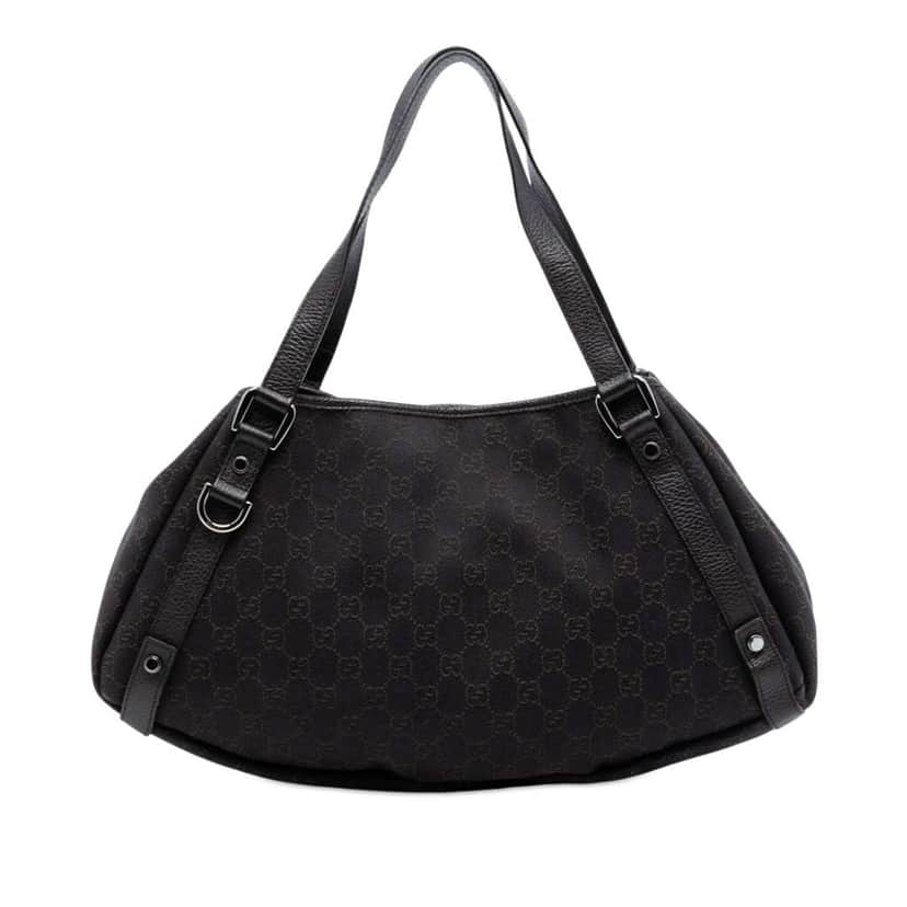Gucci GG Denim Abbey D Ring Tote Brown Denim Very good condition - Front View