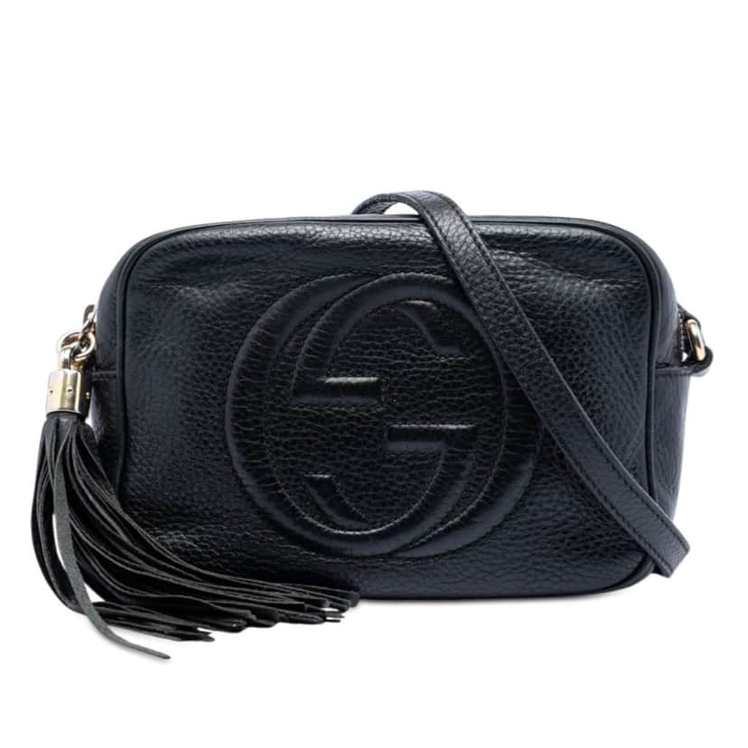 Gucci Leather Soho Disco Crossbody Black Leather Very good condition - Front View