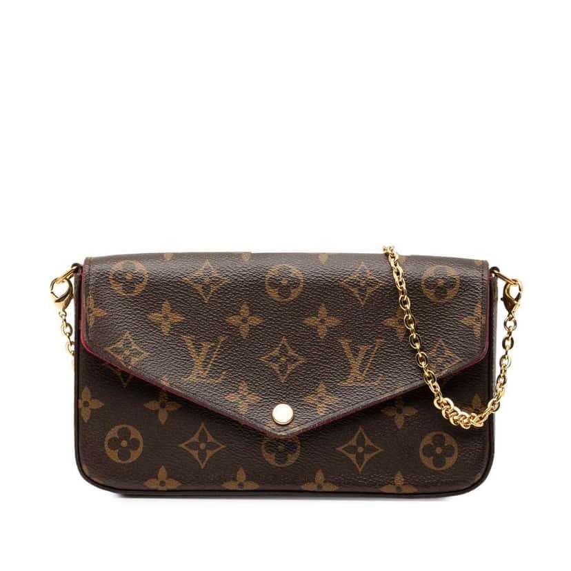 Louis Vuitton Monogram Pochette Felicie Brown Very good condition - Front View
