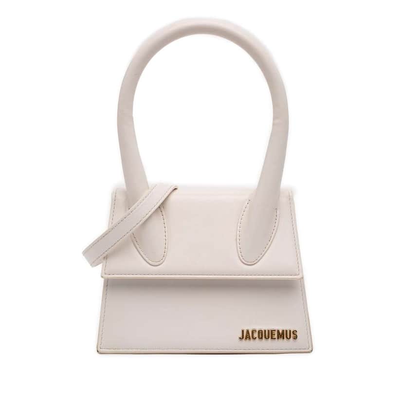 Jacquemus Leather Le Chiquito Moyen White Leather Good condition - Front View