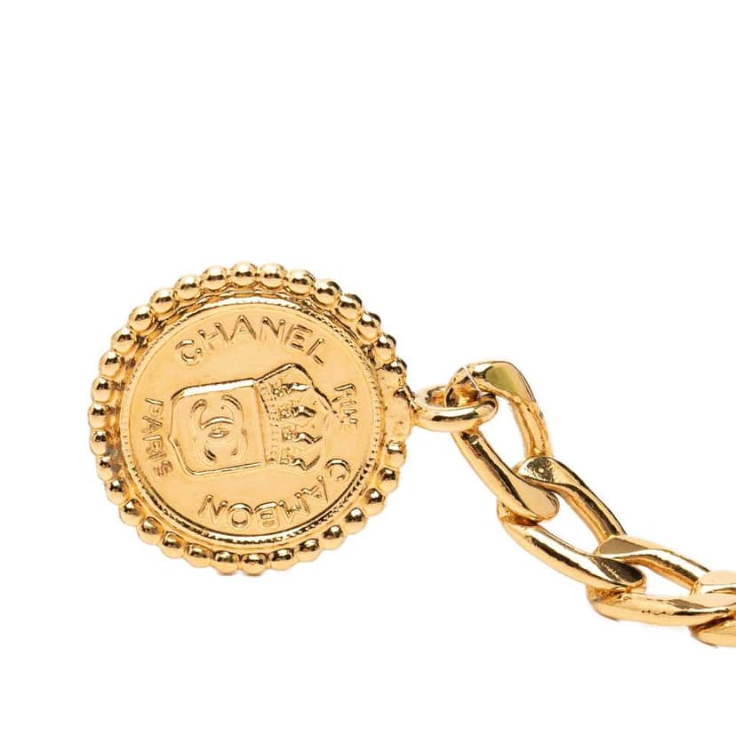 Chanel Gold Plated Medallion Rue Cambon Chain Belt Gold Metal Very good condition - Front View