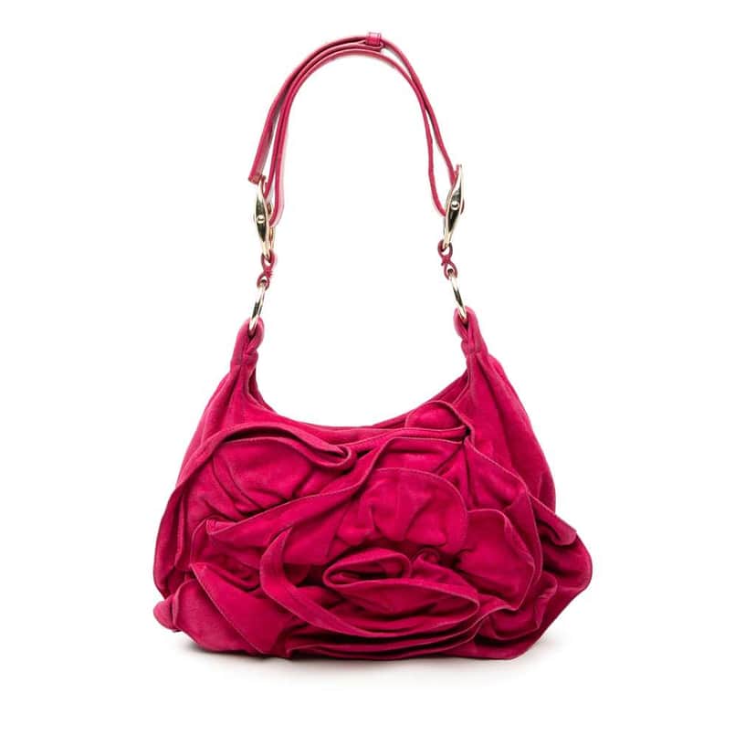 Saint Laurent Suede Nadja Rose Shoulder Bag Pink Leather Very good condition - Front View