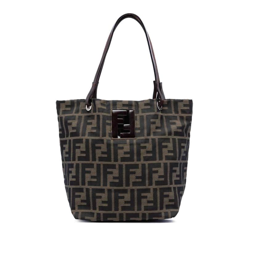Fendi Zucca Canvas Handbag Brown Canvas Very good condition - Front View