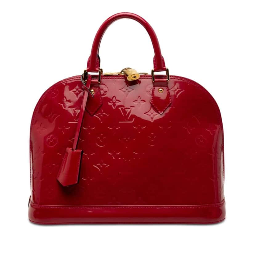 Louis Vuitton Monogram Vernis Alma PM Red Leather Very good condition - Front View