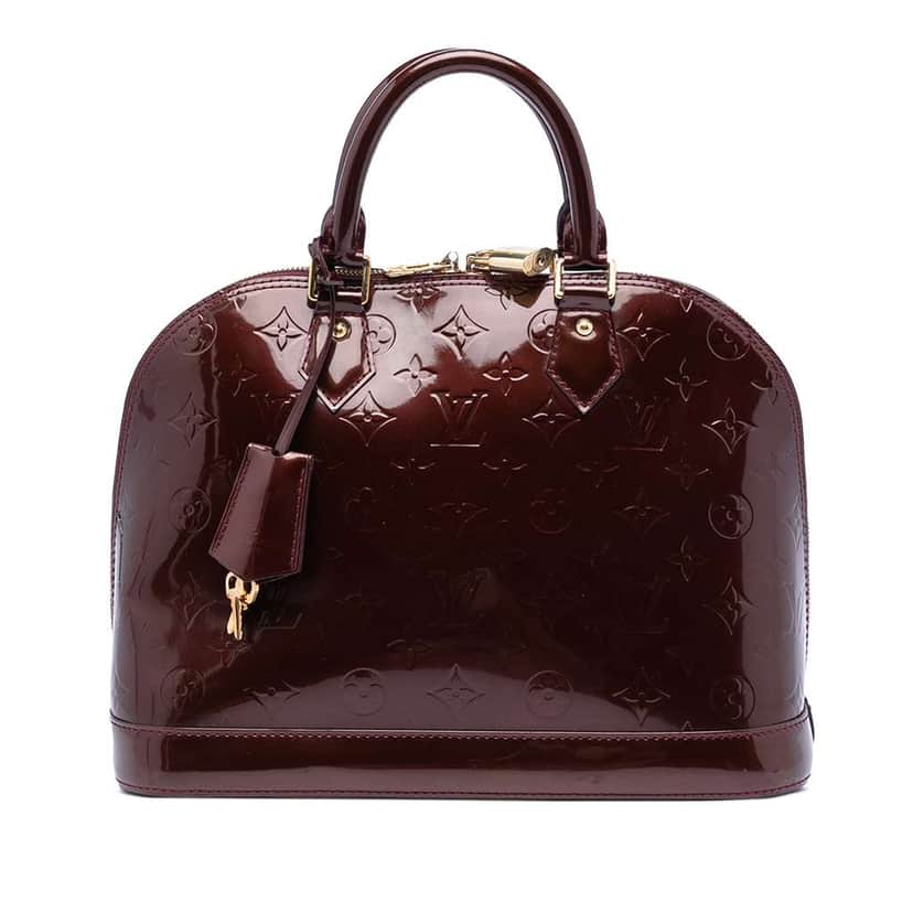 Louis Vuitton Monogram Vernis Alma PM Red Leather Very good condition - Front View
