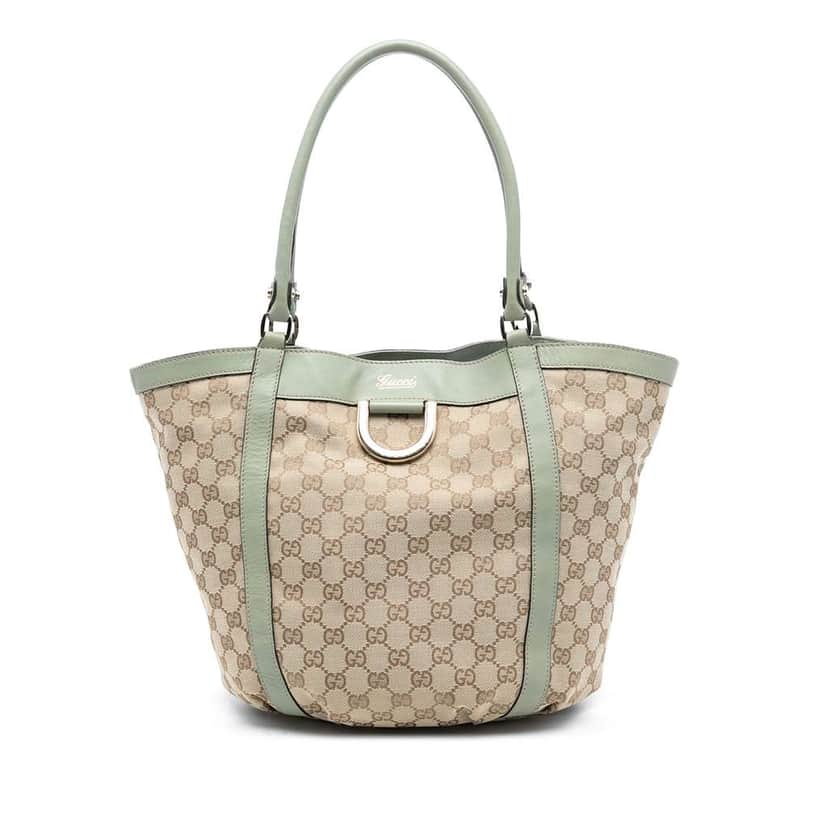Gucci GG Canvas Abbey D Ring Tote Beige Very good condition - Front View