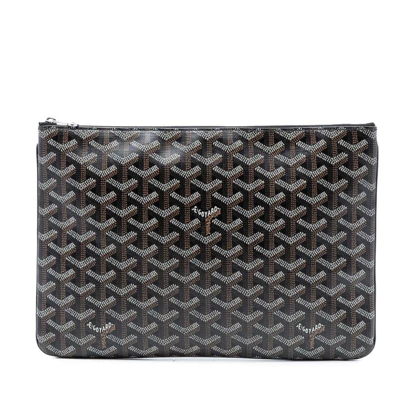 Goyard Goyardine Senat MM Black Canvas Very good condition - Front View
