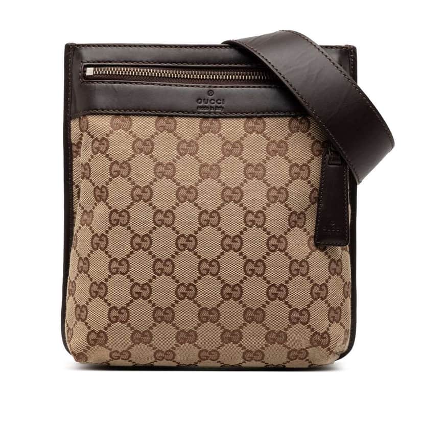 Gucci GG Canvas Crossbody Beige Canvas Very good condition - Front View