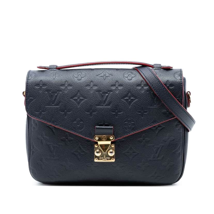 Louis Vuitton Monogram Empreinte Pochette Metis Blue Leather Very good condition - Front View