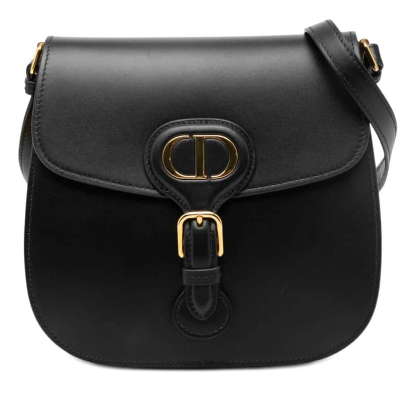 Dior Medium Calfskin Bobby Frame Flap Black Leather Very good condition - Front View