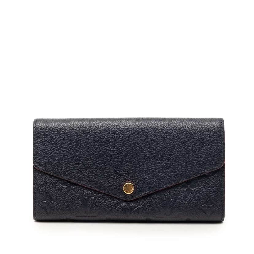 Louis Vuitton Monogram Empreinte Sarah Wallet Blue Leather Very good condition - Front View