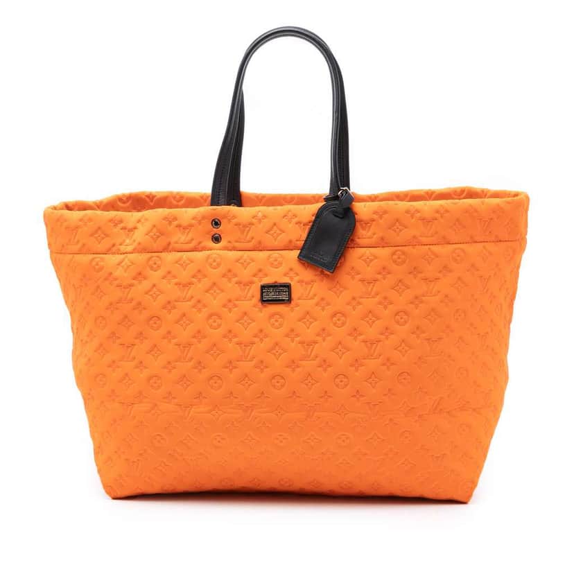 Louis Vuitton Monogram Embossed Neoprene Scuba MM Orange Polyester Very good condition - Front View