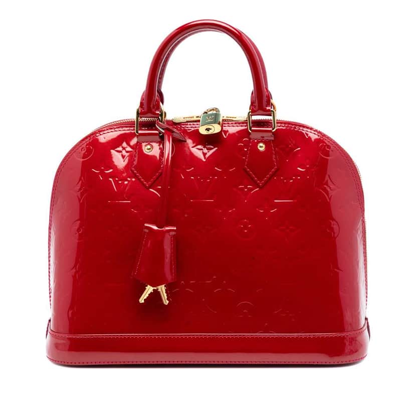 Louis Vuitton Monogram Vernis Alma PM Red Leather Very good condition - Front View