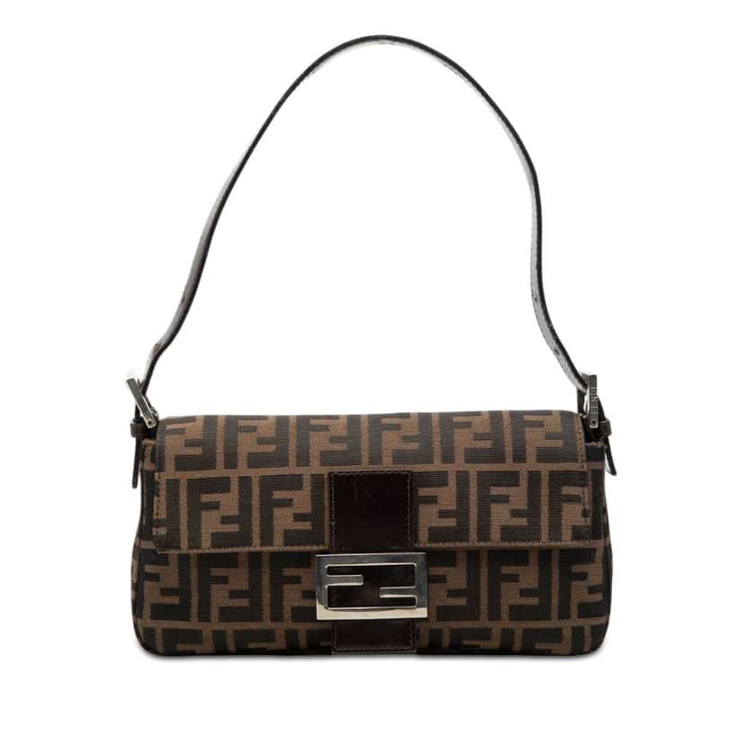Fendi Zucca Canvas Baguette Brown Canvas Very good condition - Front View