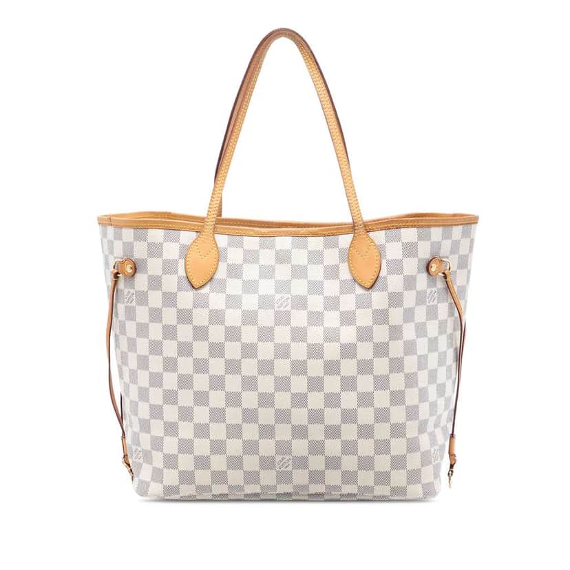 Louis Vuitton Damier Azur Neverfull MM White Very good condition - Front View