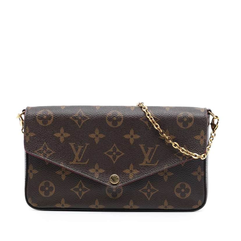 Louis Vuitton Monogram Pochette Felicie Brown Very good condition - Front View