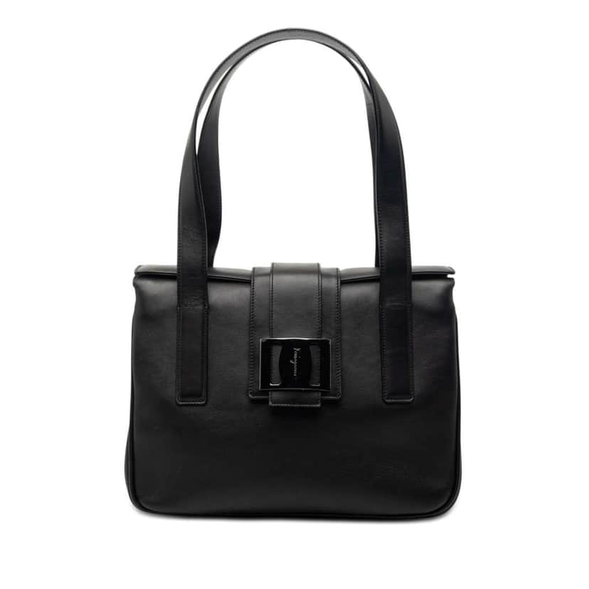 Salvatore Ferragamo Leather Tote Black Leather Very good condition - Front View