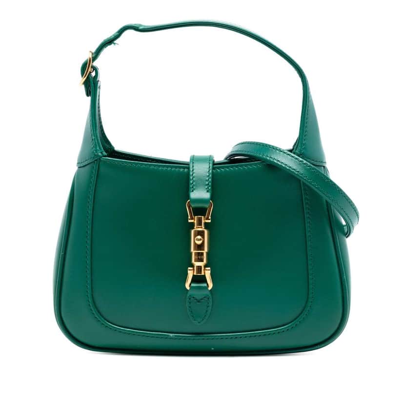Gucci Mini Calfskin Jackie 1961 Crossbody Green Leather Very good condition - Front View
