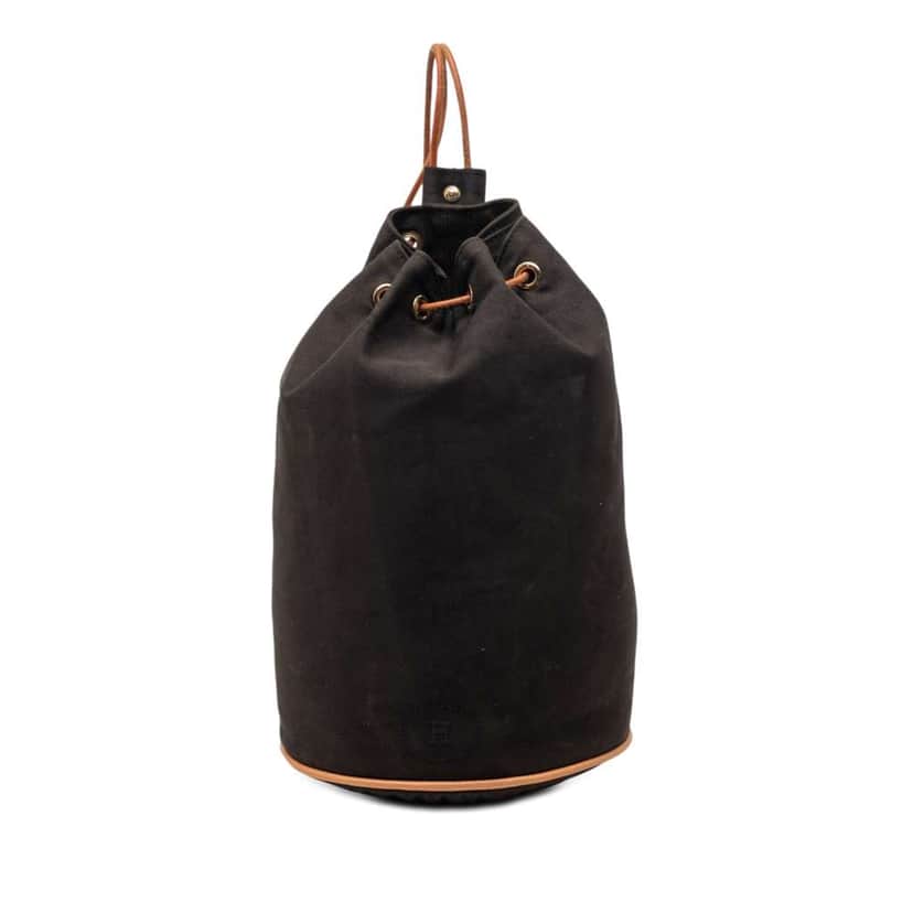 Hermès Toile Polochon Mimile Black Canvas Very good condition - Front View