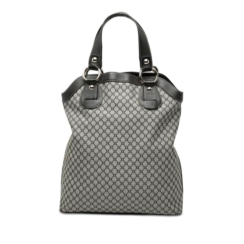 Celine Macadam Canvas Tote Grey Canvas Very good condition - Front View