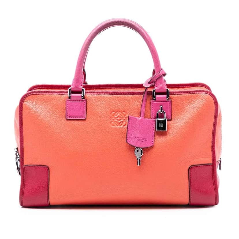 Loewe Tricolor Goatskin Amazona 36 Orange Leather Very good condition - Front View