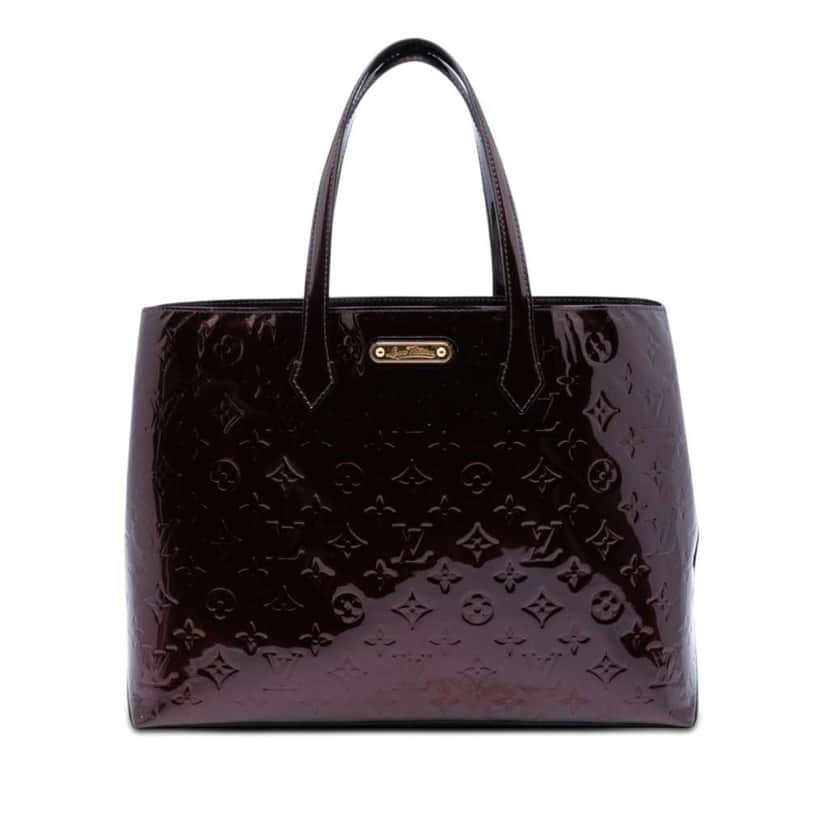 Louis Vuitton Monogram Vernis Wilshire GM Purple Leather Very good condition - Front View