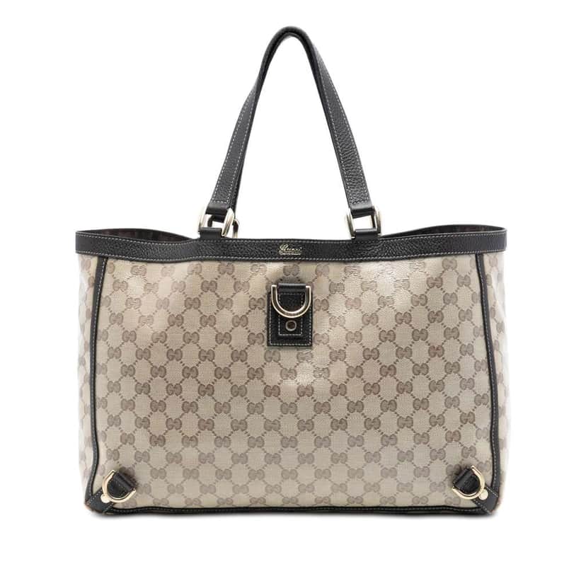 Gucci GG Crystal Abbey D Ring Tote Beige Very good condition - Front View