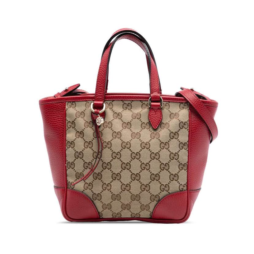 Gucci Small GG Canvas Bree Satchel Beige Very good condition - Front View