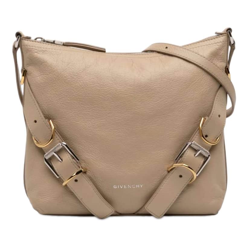 Givenchy Small Leather Voyou Crossbody Beige Leather Very good condition - Front View