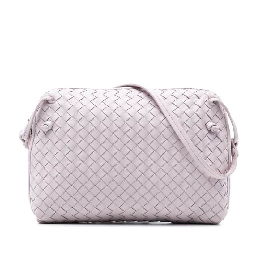 Bottega Veneta Nappa Intrecciato Nodini Crossbody Purple Leather Very good condition - Front View