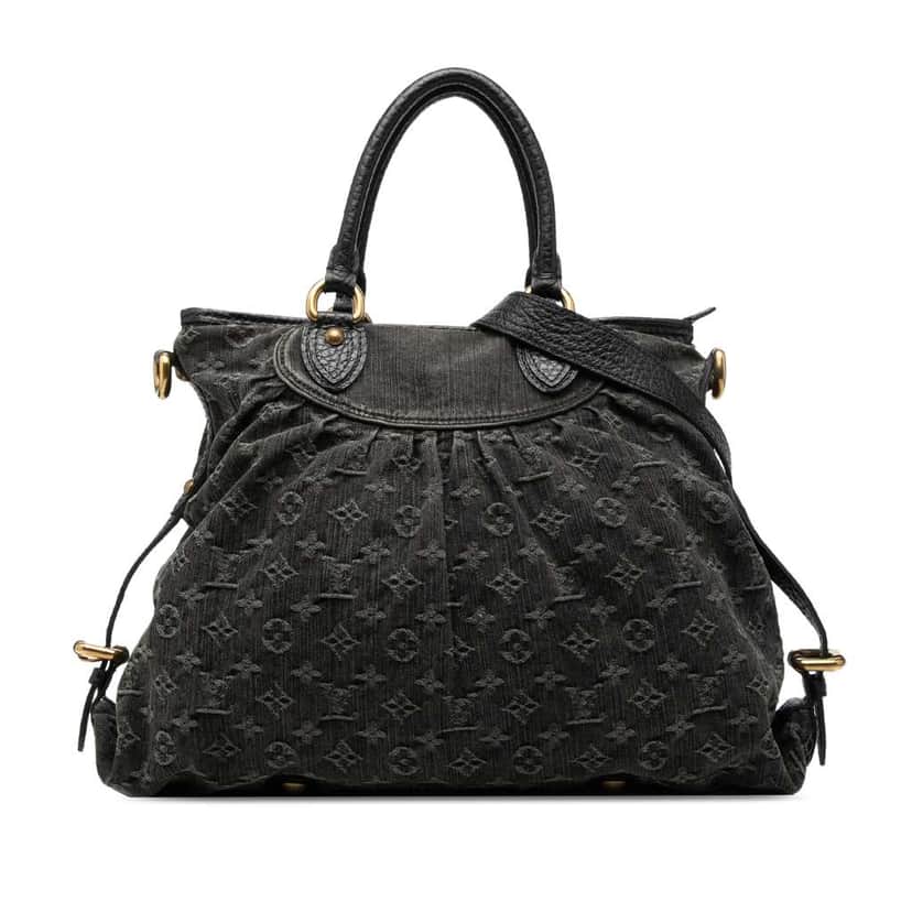 Louis Vuitton Monogram Denim Neo Cabby GM Black Denim Very good condition - Front View